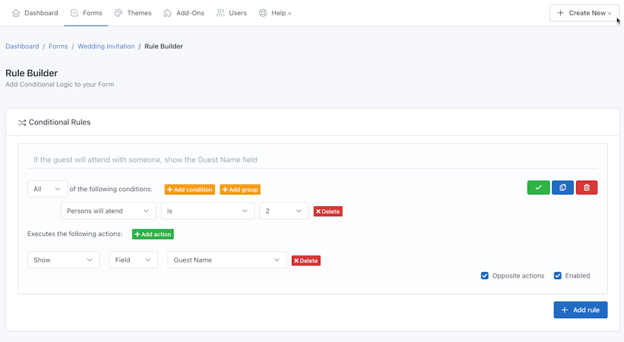 Hoofpick Biz - Rule Builder